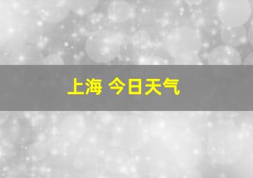 上海 今日天气